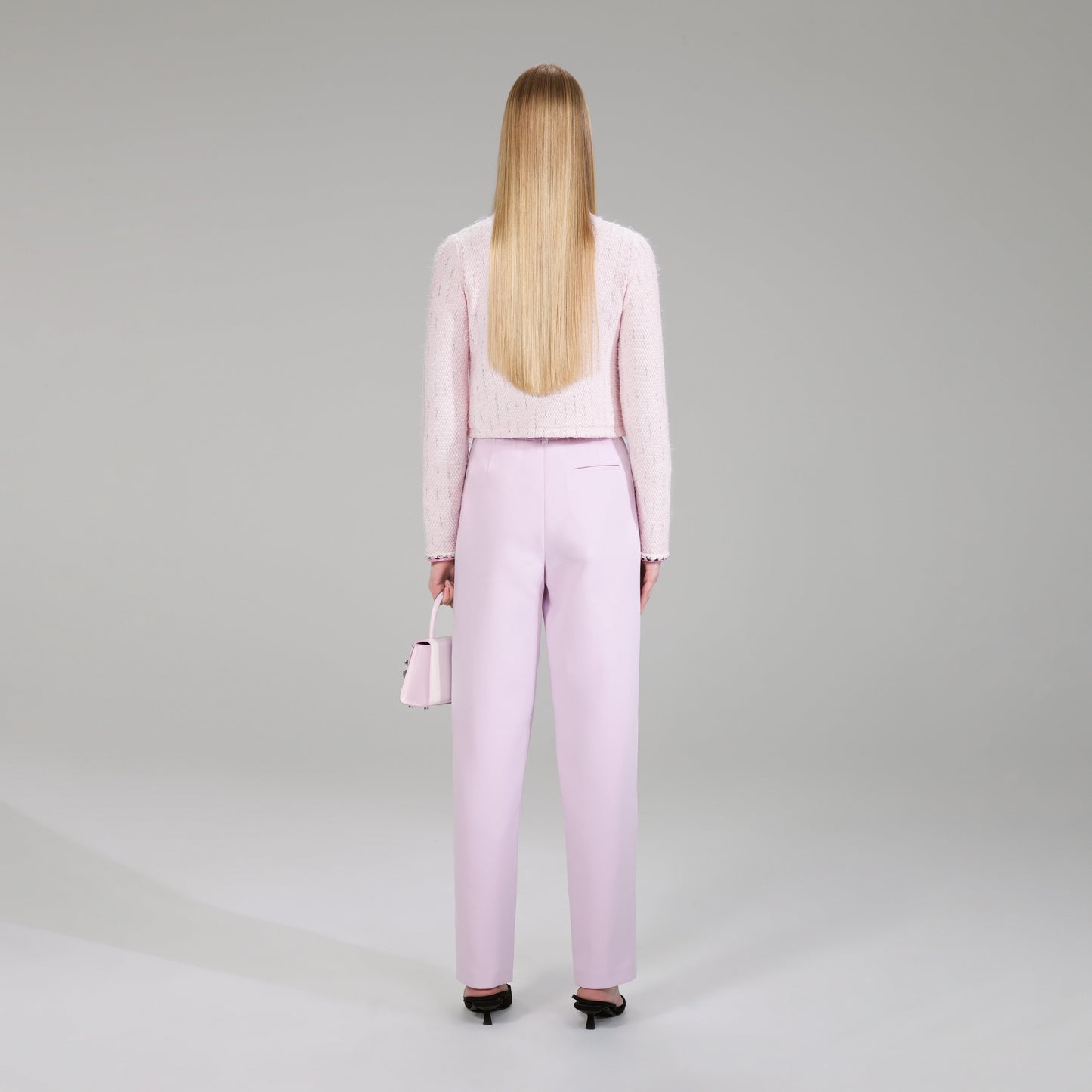 Pembe Melanj Örgü Hırka