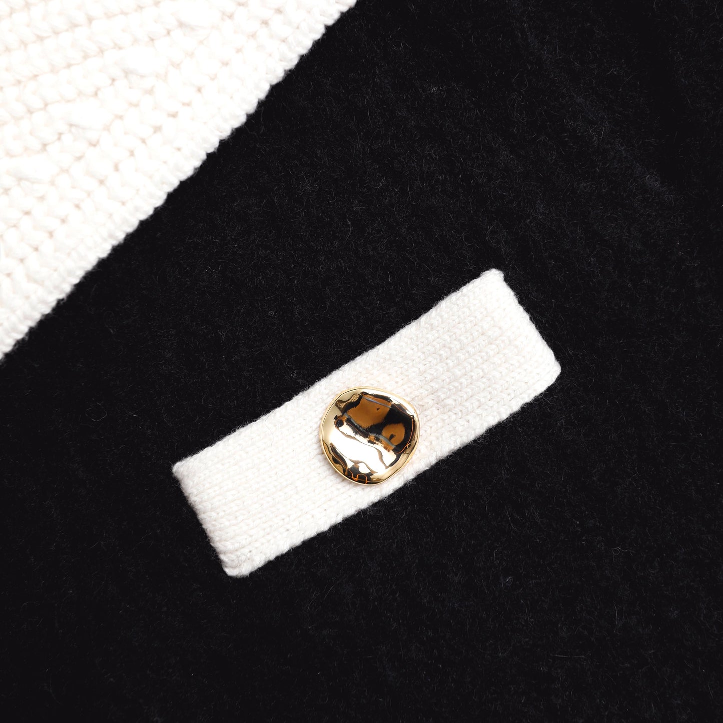 Siyah Kaşmir Karışımlı Kazak