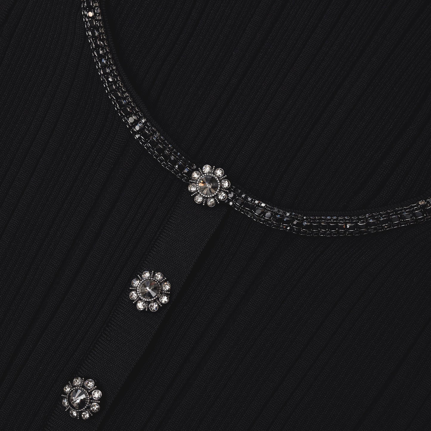 Siyah Ribanalı Örgü Üst