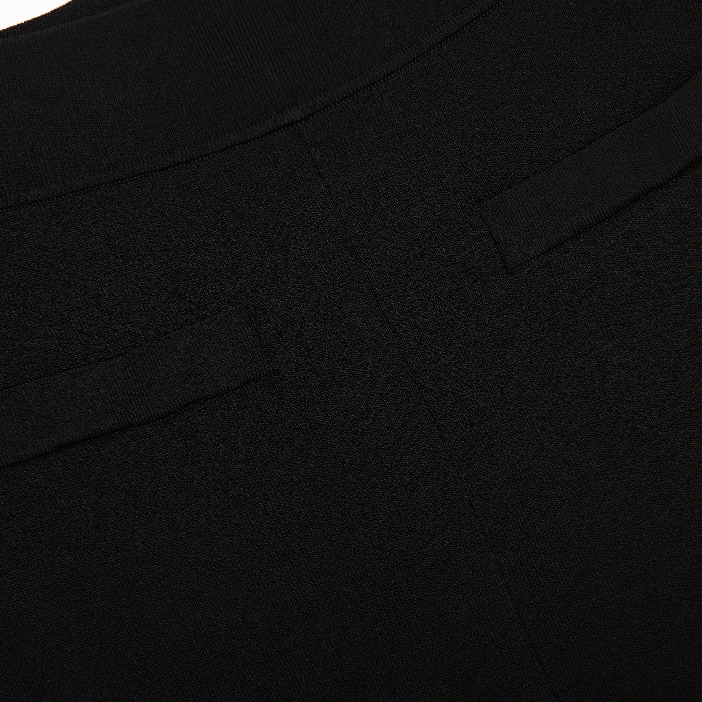 Siyah Kuşaklı Örme Tayt