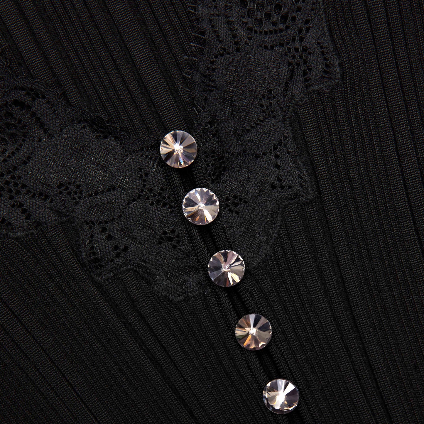 Siyah Dantelli Örgü Üst