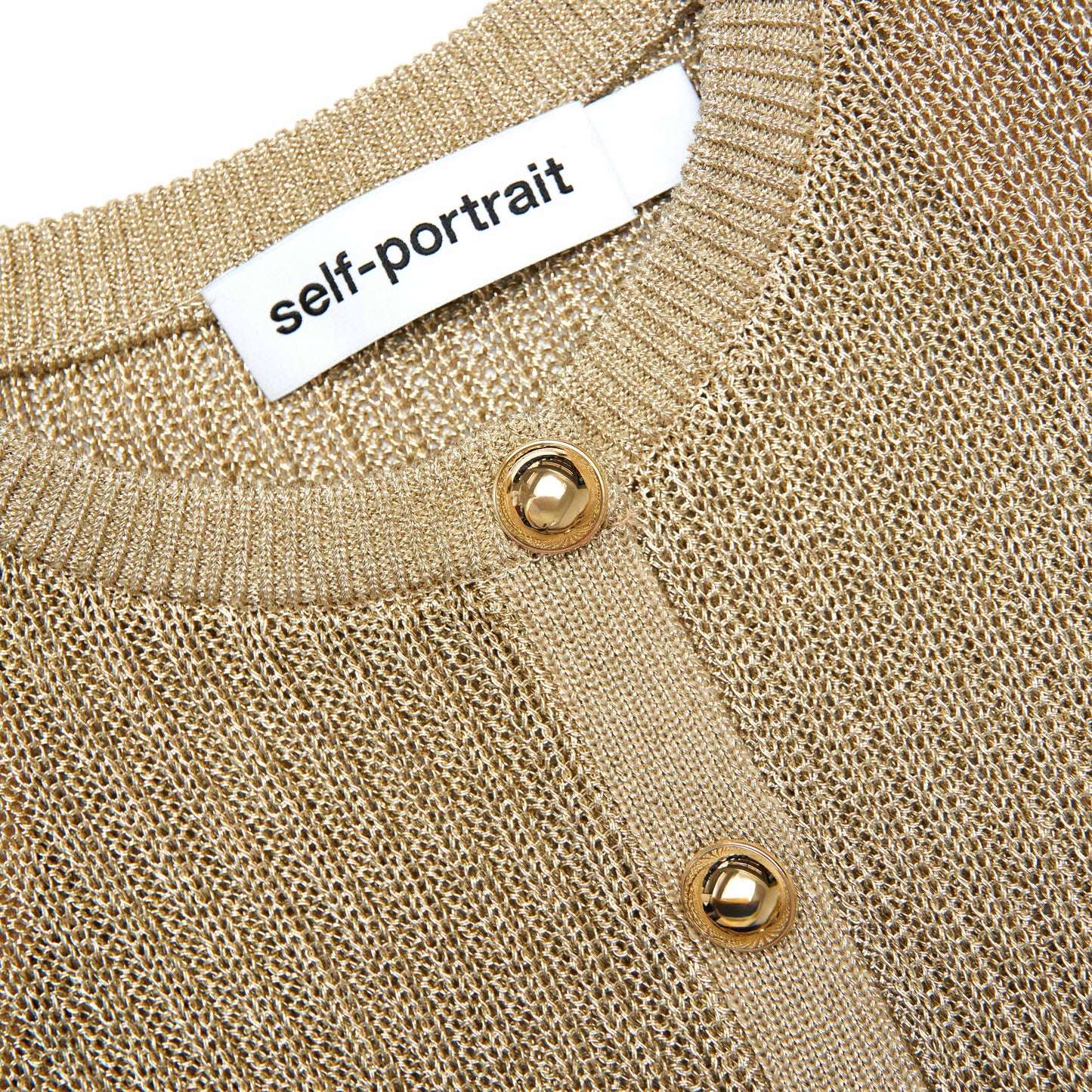 Altın Simli Örgü Mini Elbise