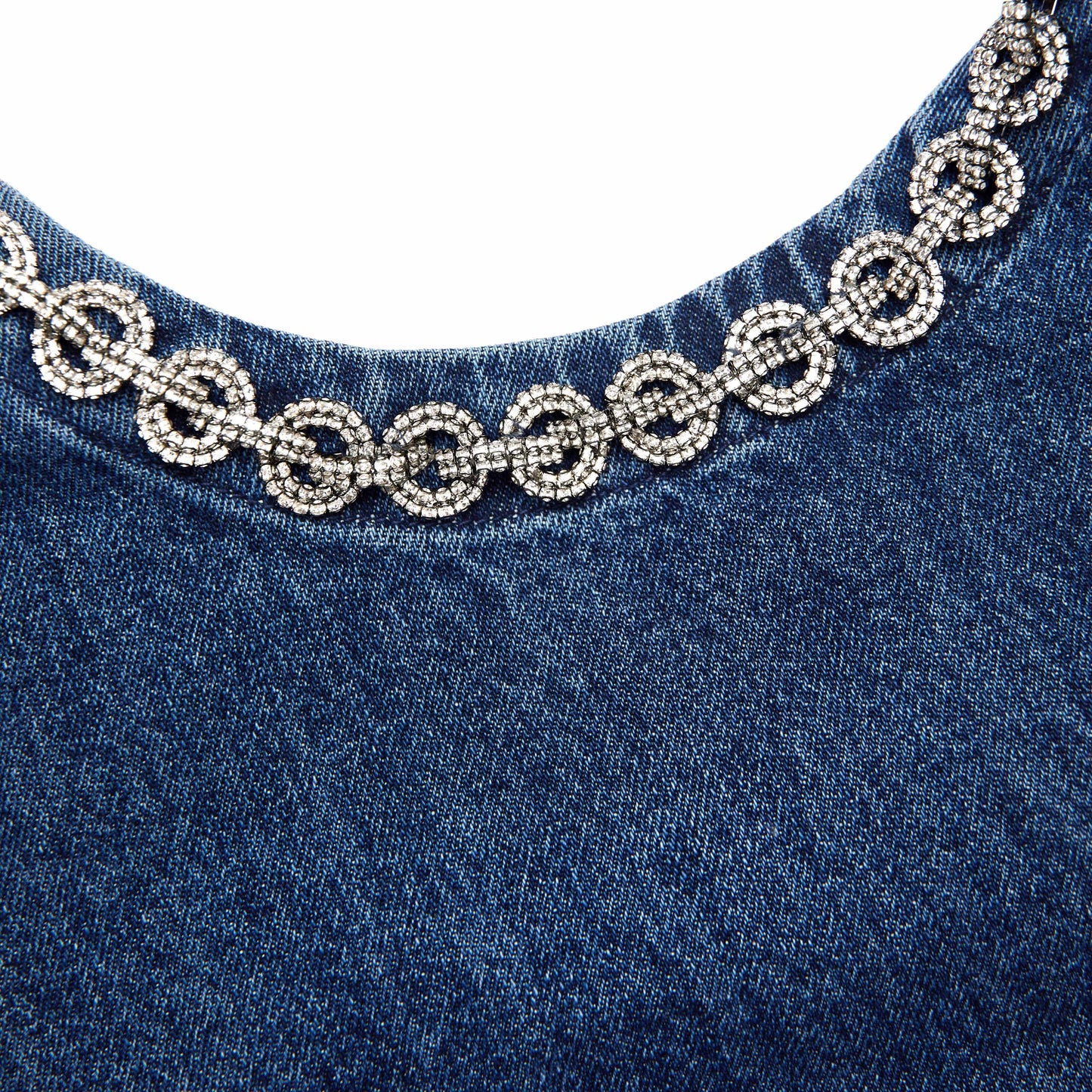 Kot Kristal Kesim Mini Elbise