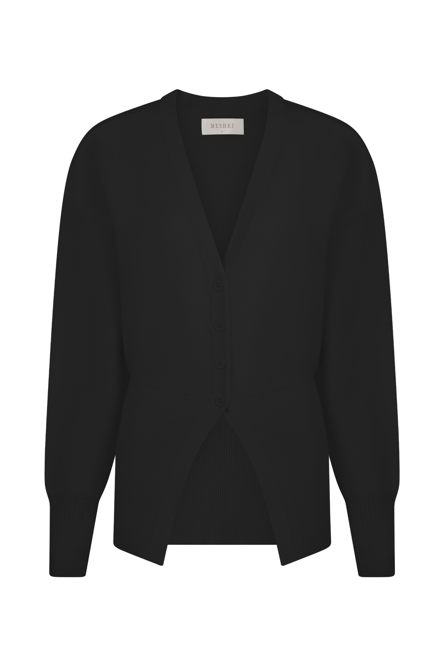 Alexia Düğmeli Büyük Boy Hırka - Siyah