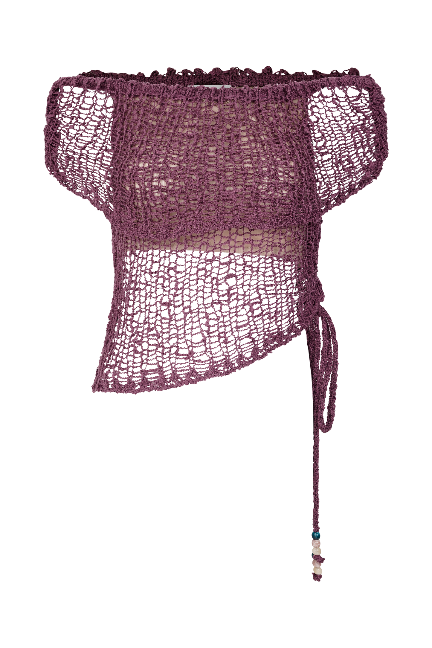 Cordelia Omuz Açık Örgü Üst - Leylak