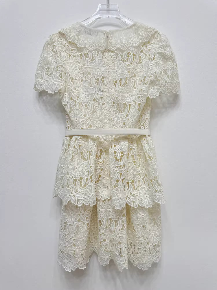 Dantel Süslemeli Midi Elbise