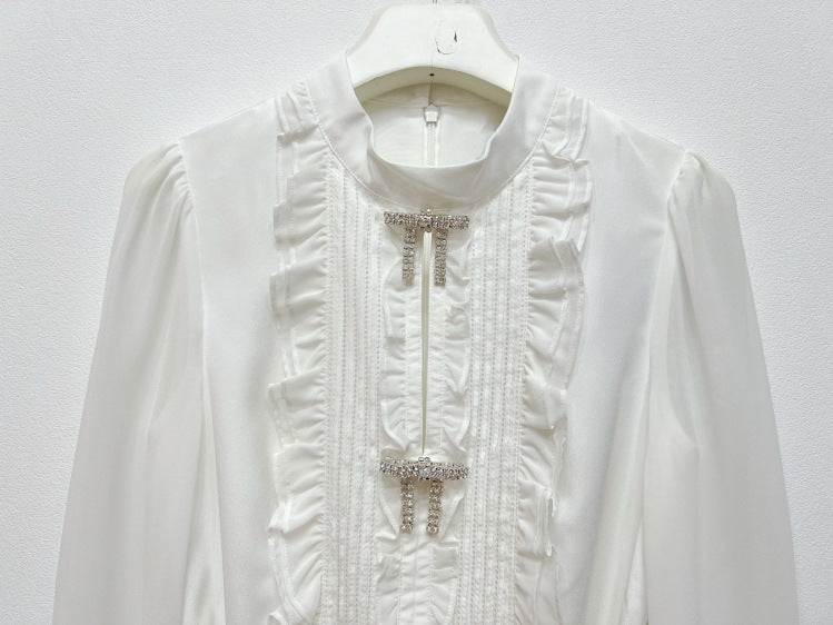 Pileli Şifon Mini Elbise