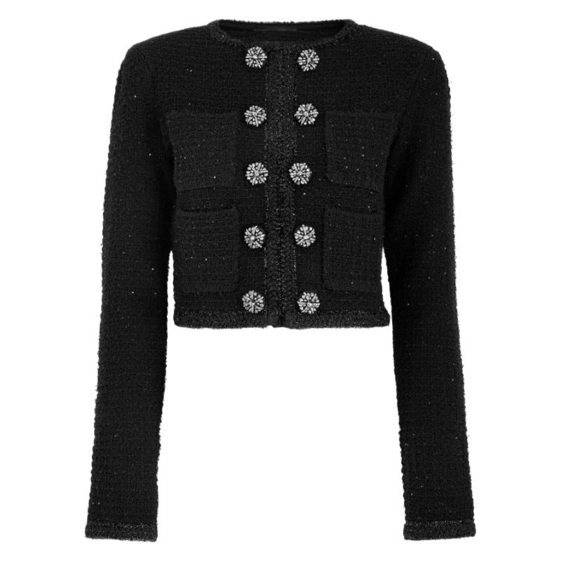 Kahverengi & Siyah Örgü Hırka