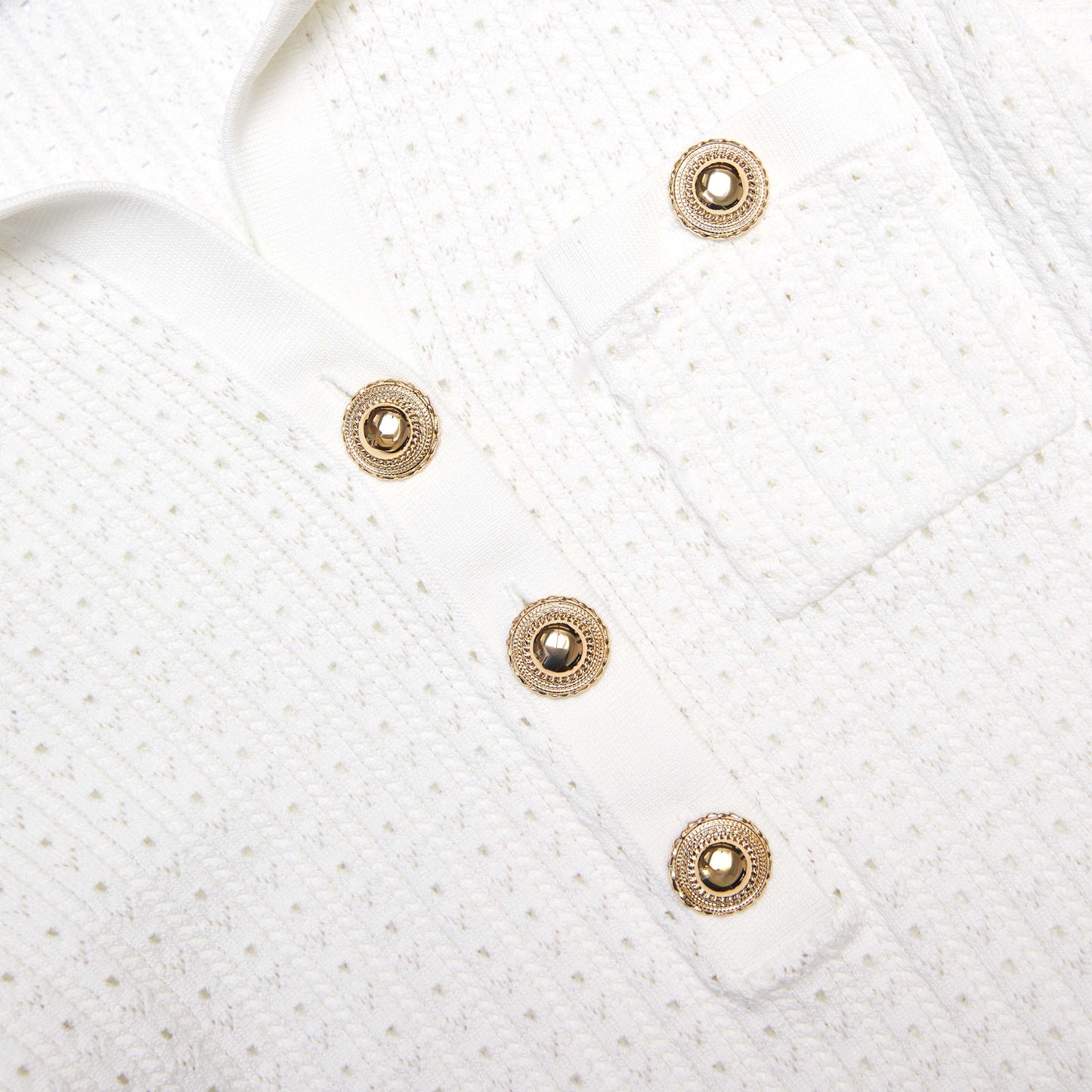 Beyaz Pointelle Örgü Üst