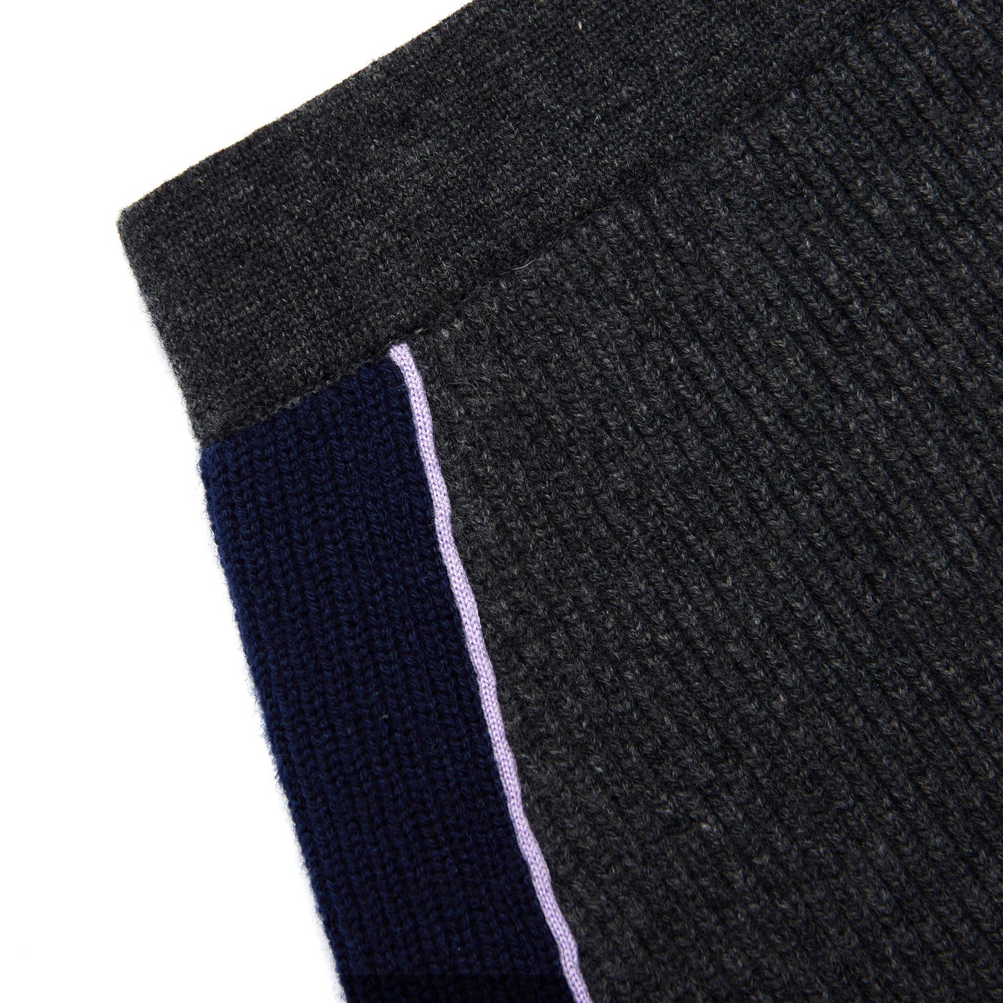 Gri Ribanalı Örme Mini Etek