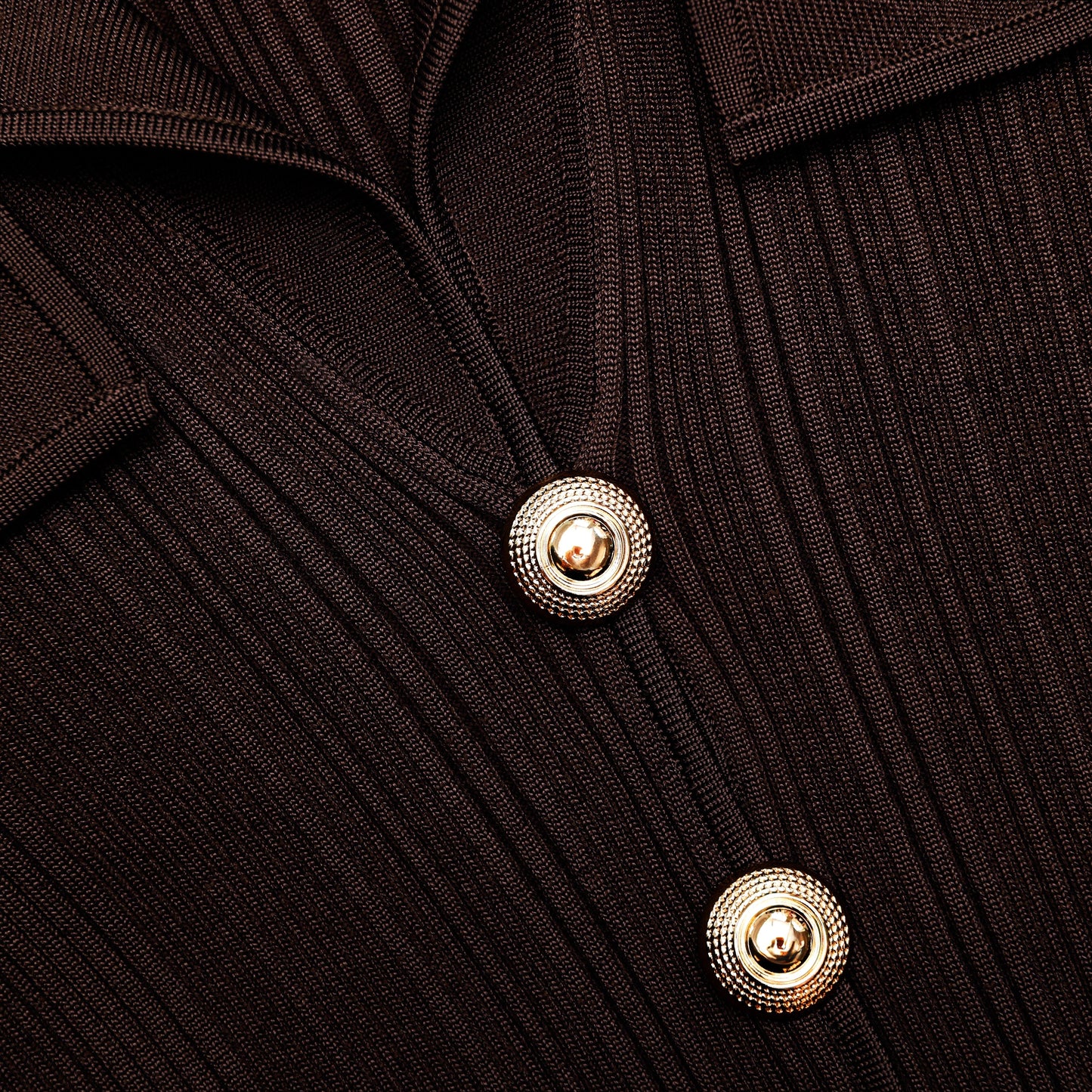 Kahverengi Viskon Ribana Örgü Midi Elbise