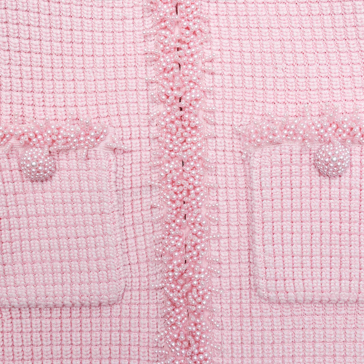 Pembe Dokulu Örme Mini Elbise