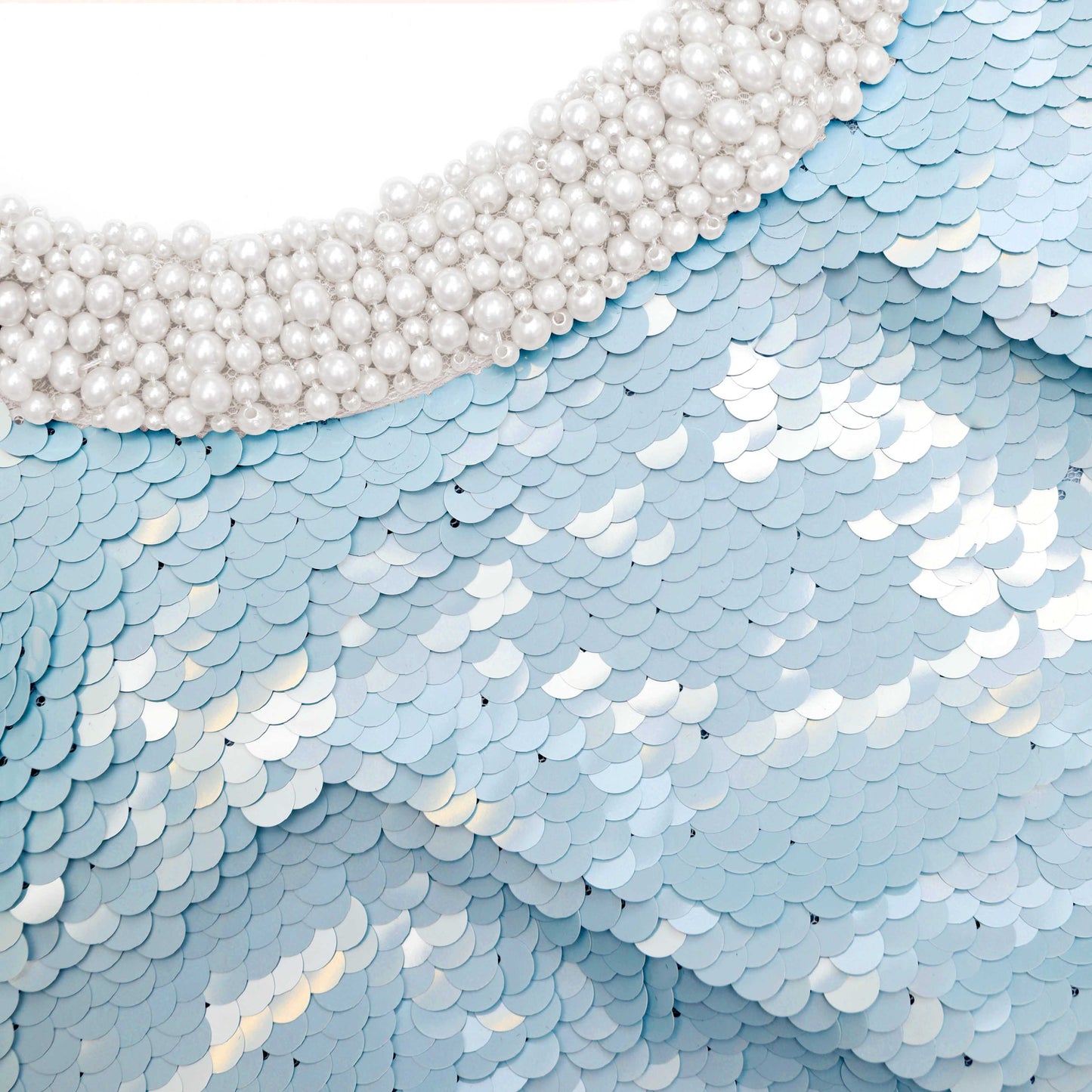 Mavi Pullu Mini Elbise