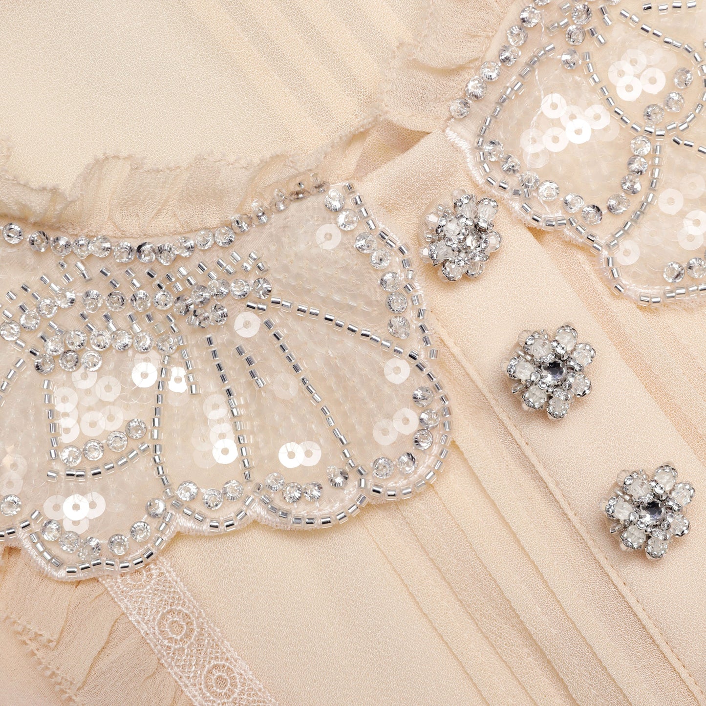 Kahverengi Pileli Georgette Mini Elbise