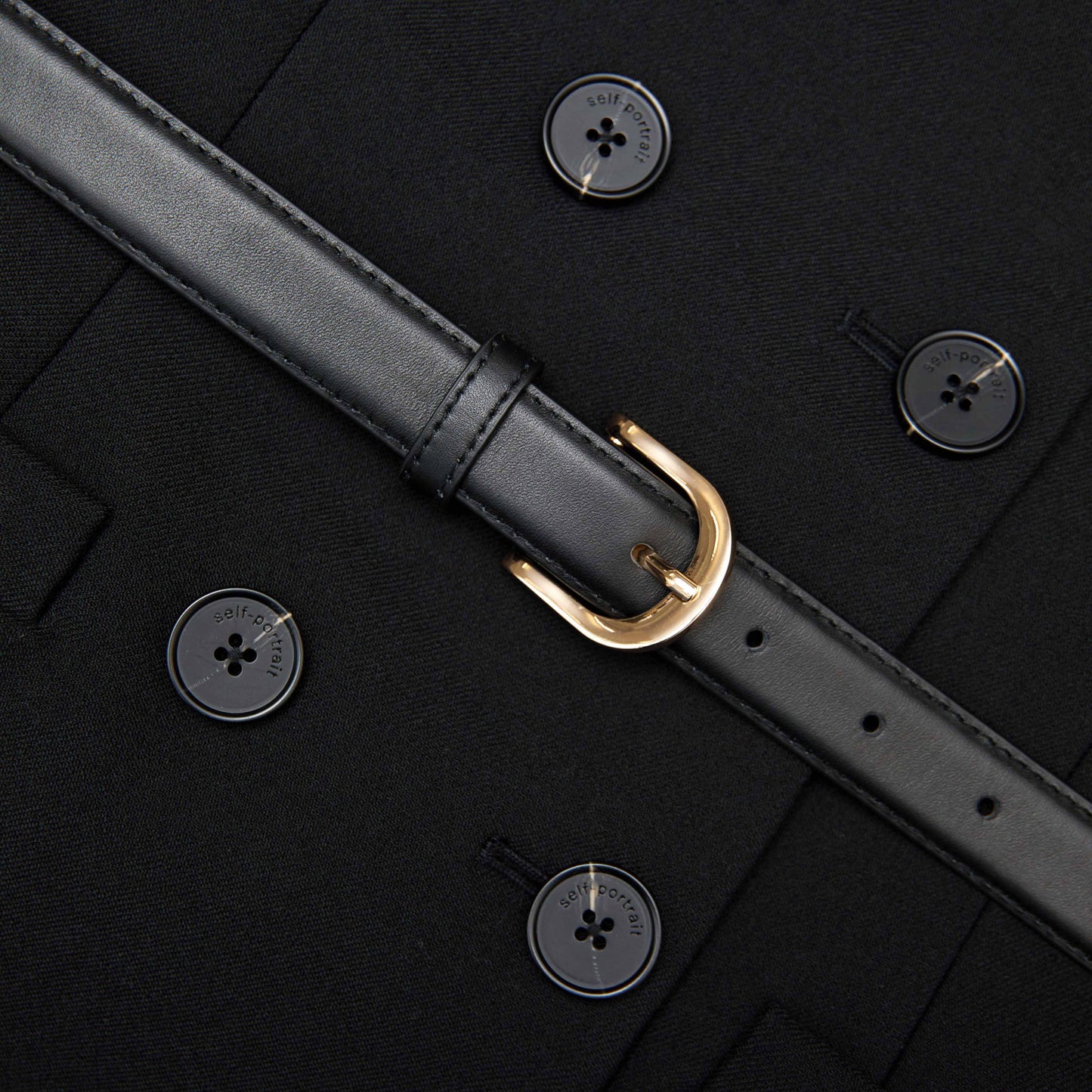 Siyah Yün Kruvaze Mini Elbise