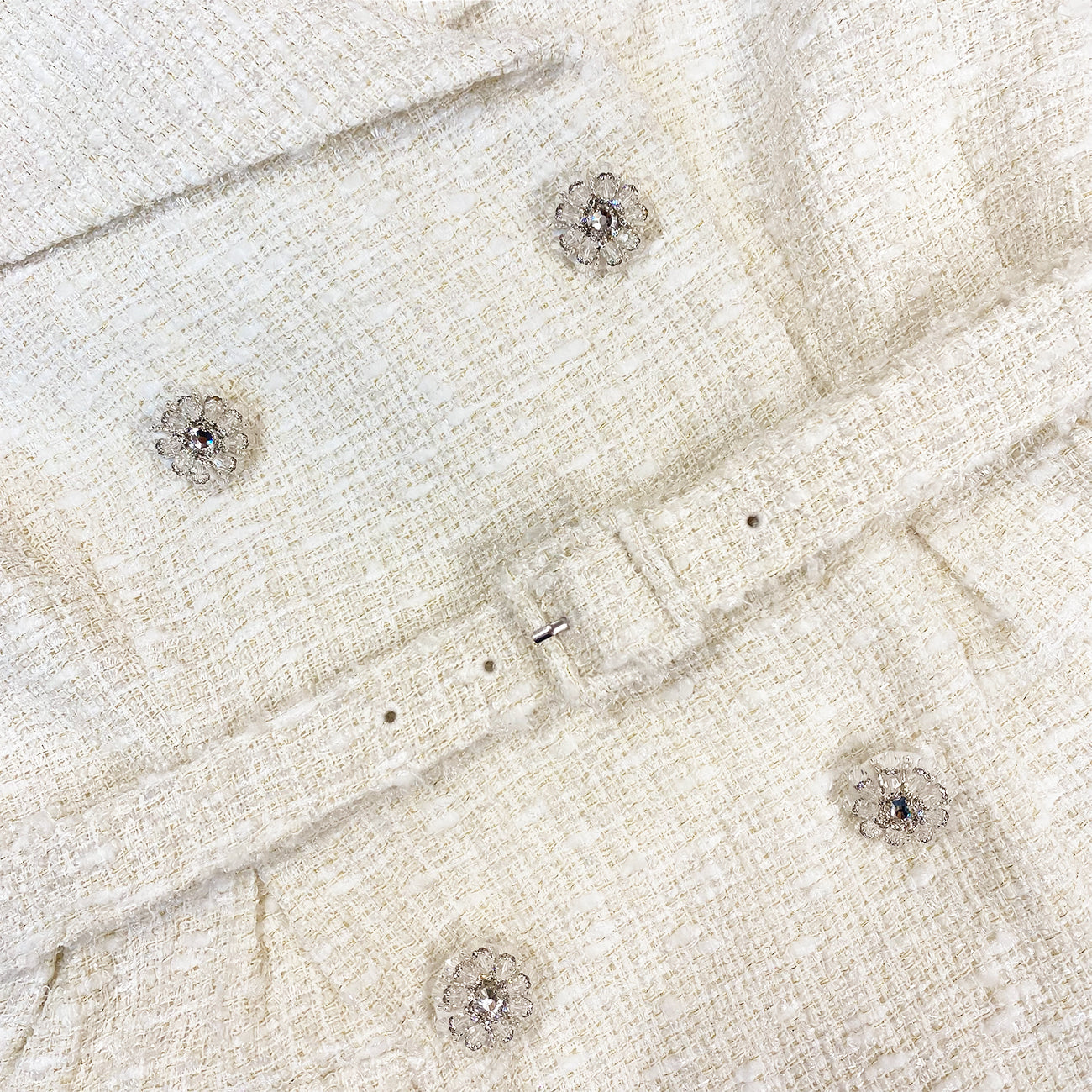 Krem Omuz Açık Bukle Midi Elbise