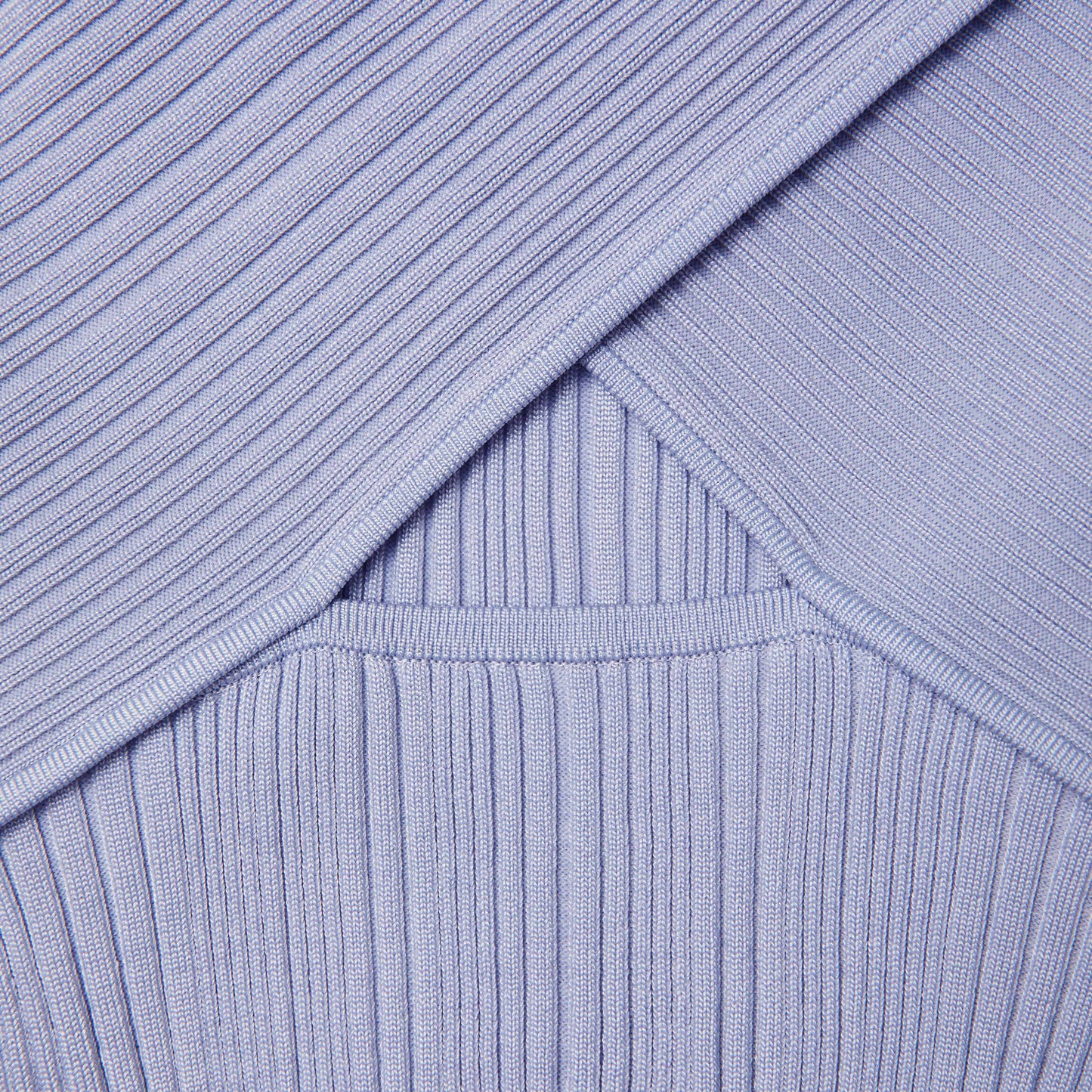 Mavi Örgü Dantelli Mini Elbise