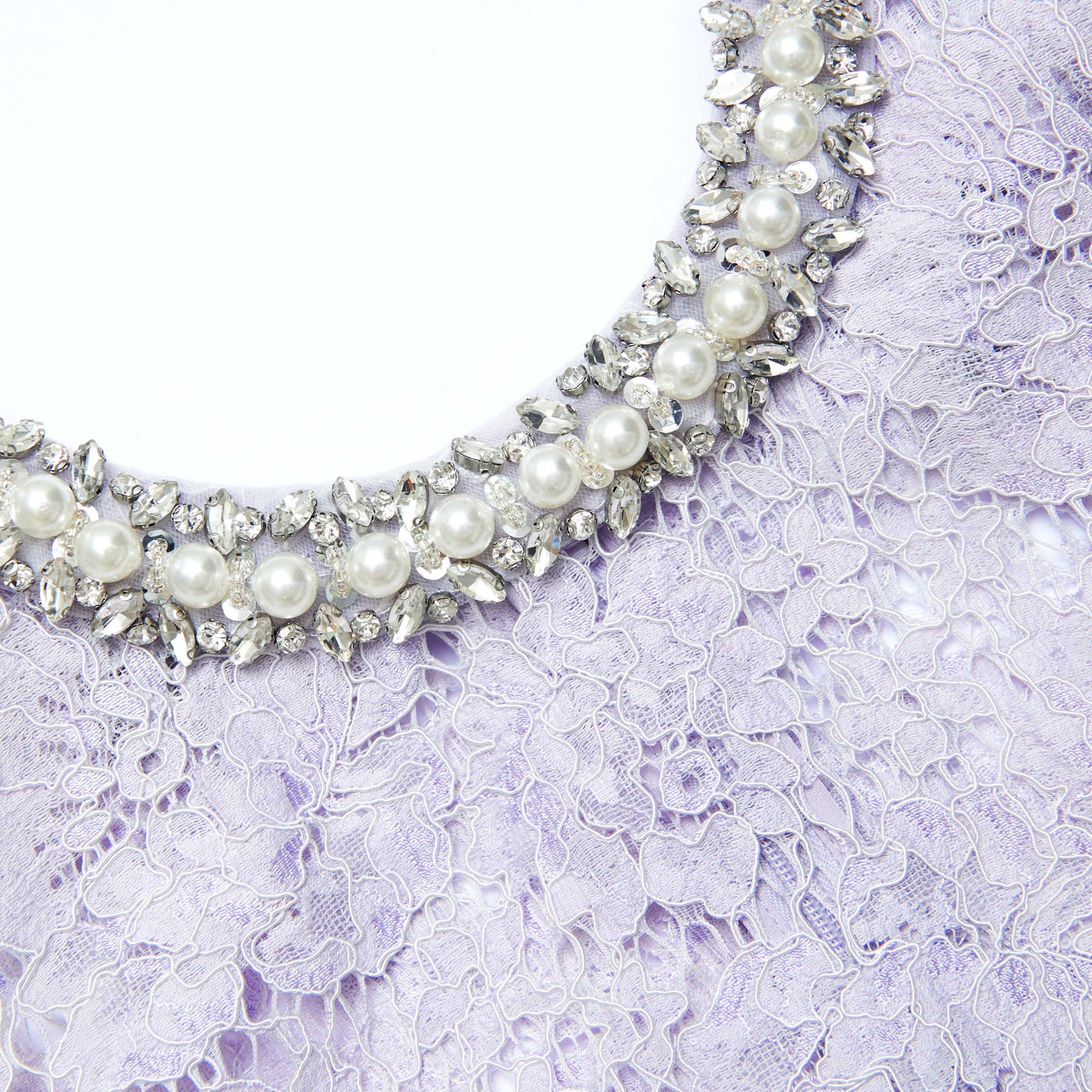 Leylak Dantel Mini Elbise