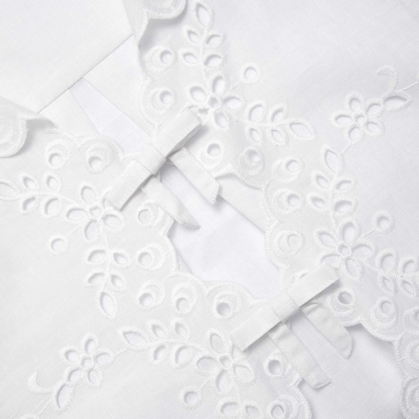 Krem Keten İşlemeli Pantolon