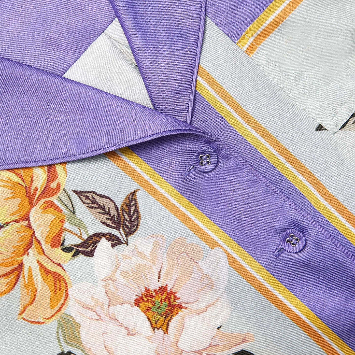 Mavi Çiçekli Viskon Gömlek