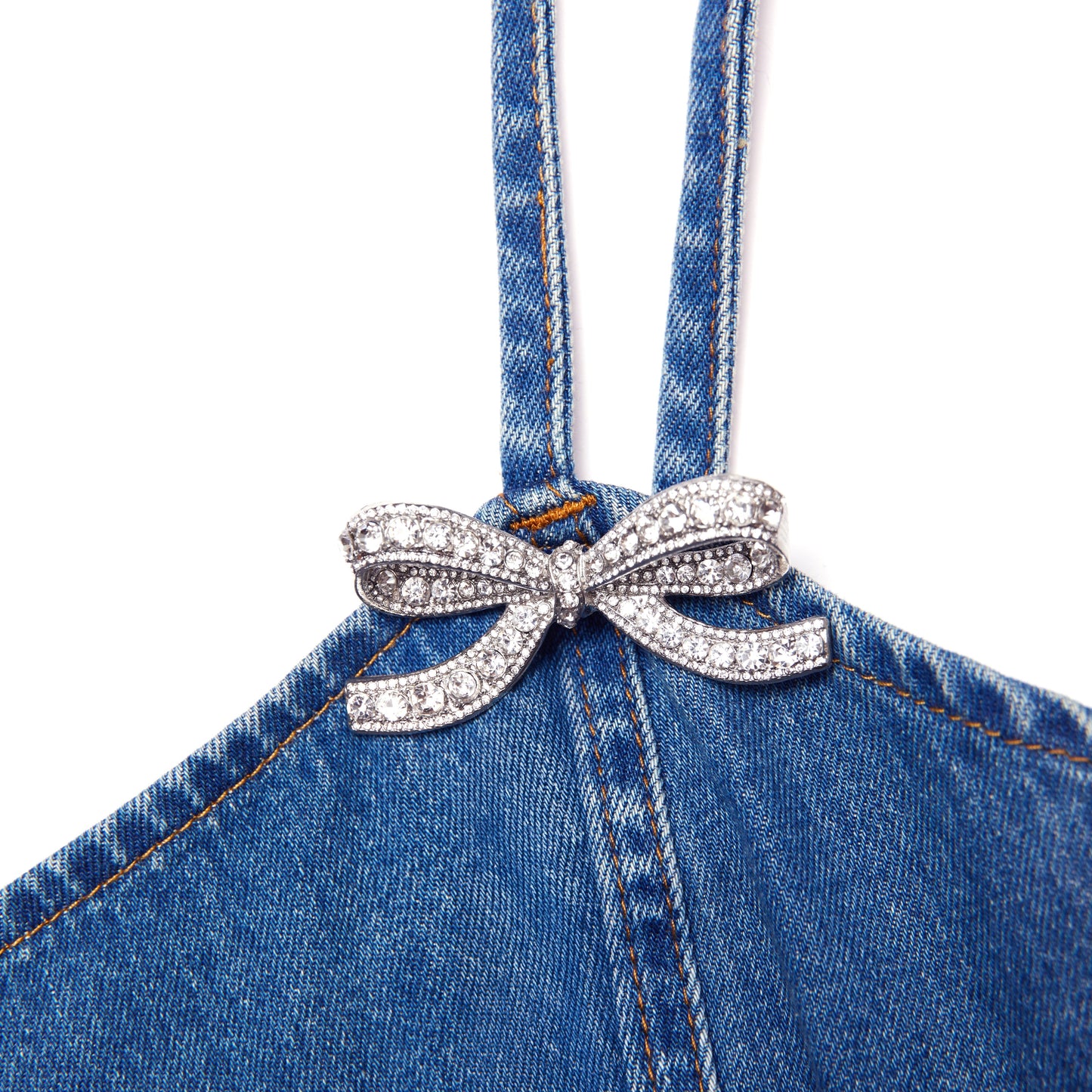 Hafif Kot Kloş Mini Elbise