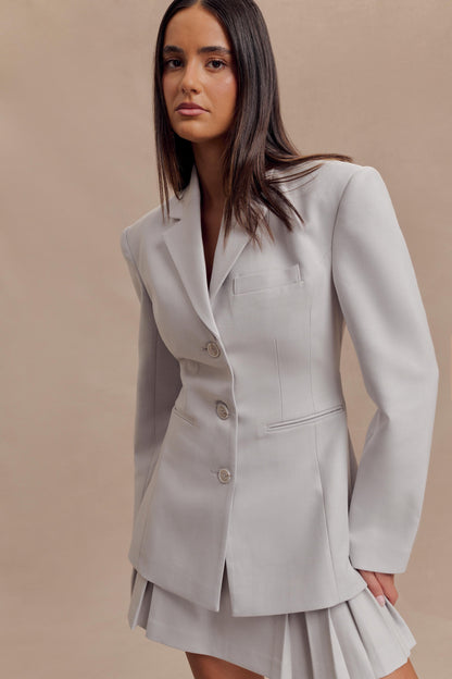 Bellamy Büzgülü Blazer - Gri