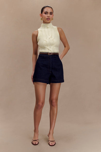 Abel Kot Şort - Çivit Mavisi