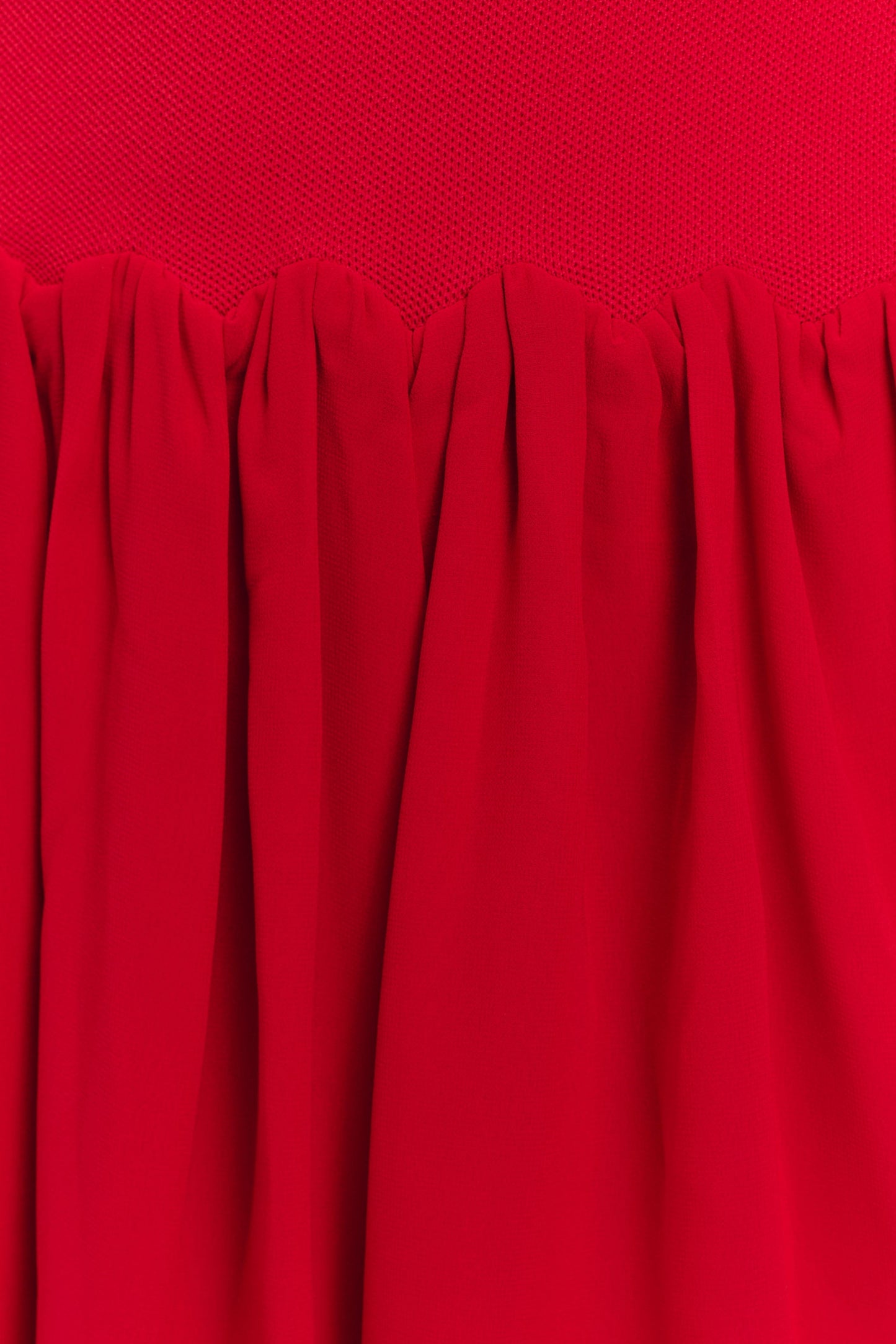 Ashleigh Örgü Ve Şifon Mini Elbise - Kırmızı