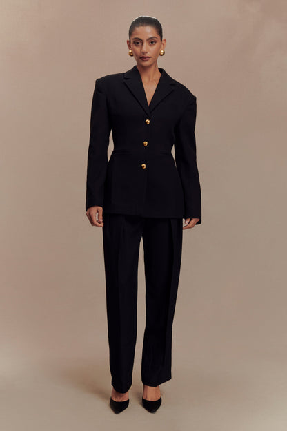 Bellamy Büzgülü Blazer - Siyah