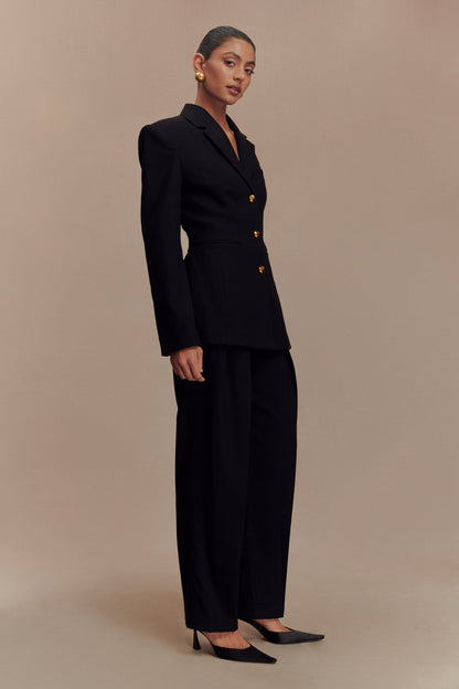 Bellamy Büzgülü Blazer - Siyah