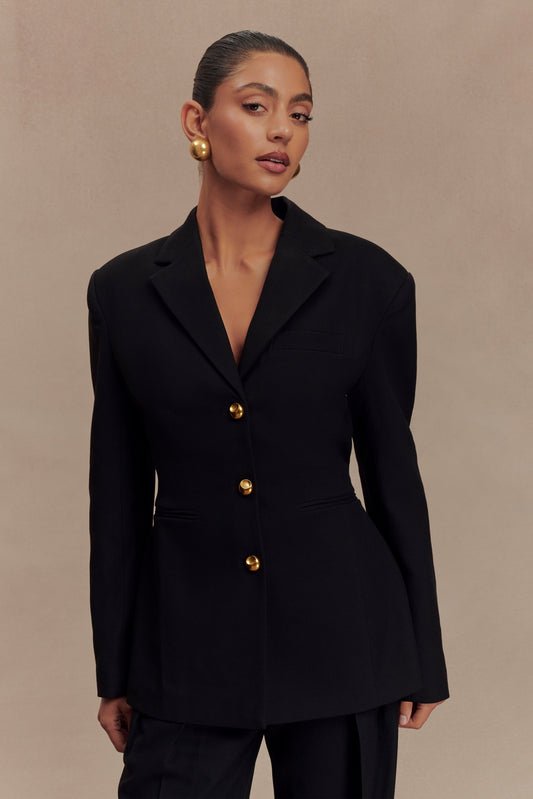 Bellamy Büzgülü Blazer - Siyah