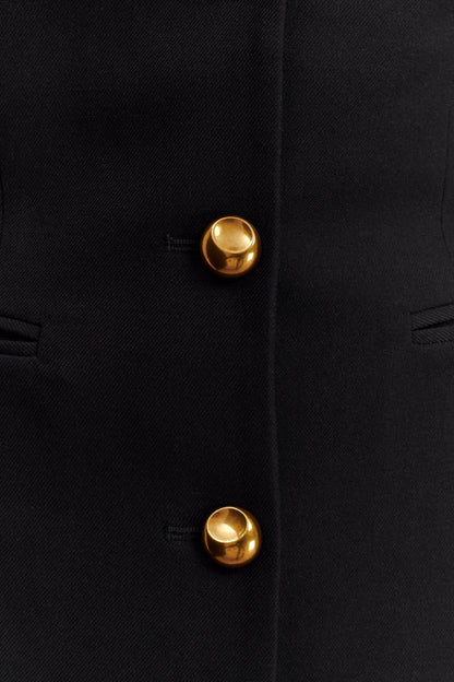 Bellamy Büzgülü Blazer - Siyah