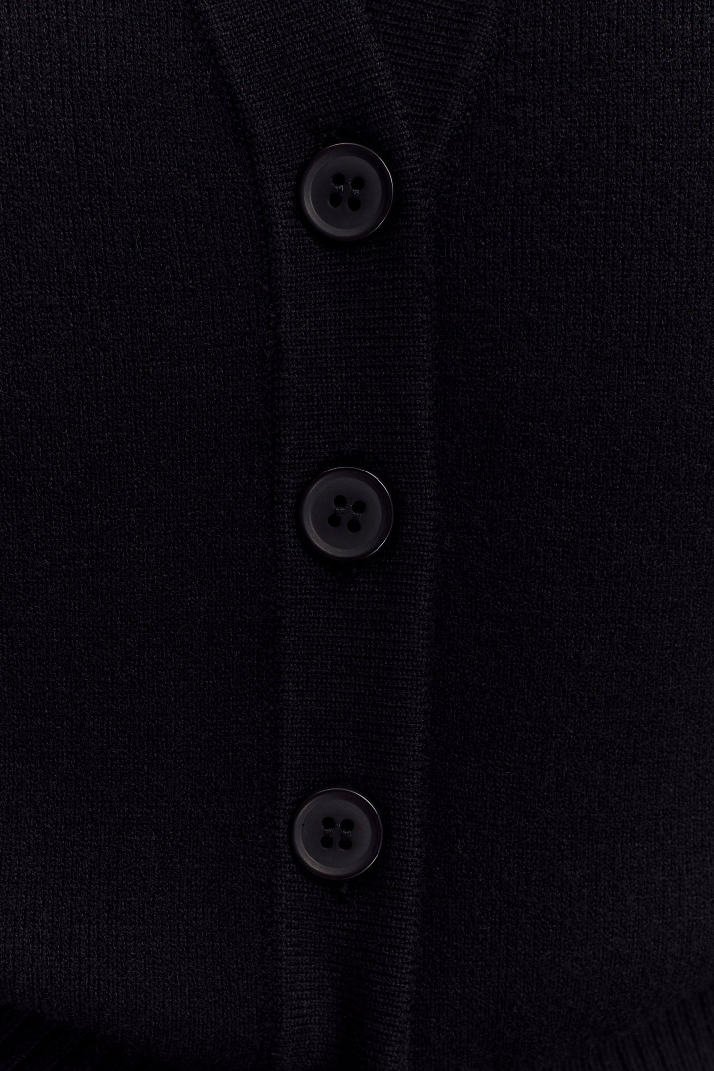 Alexia Düğmeli Büyük Boy Hırka - Siyah