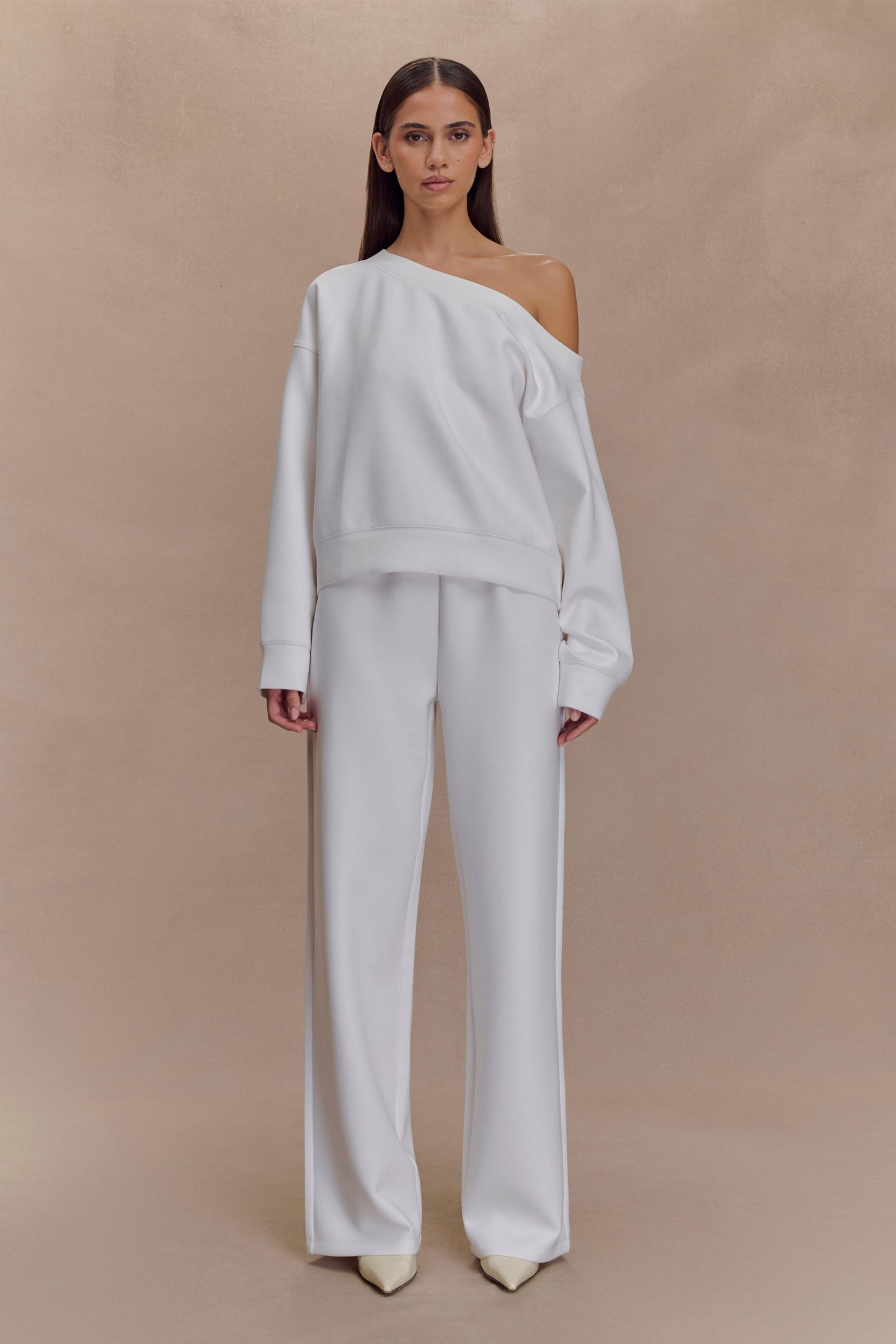 Aiden Slouchy Crew Jumper - Fildişi