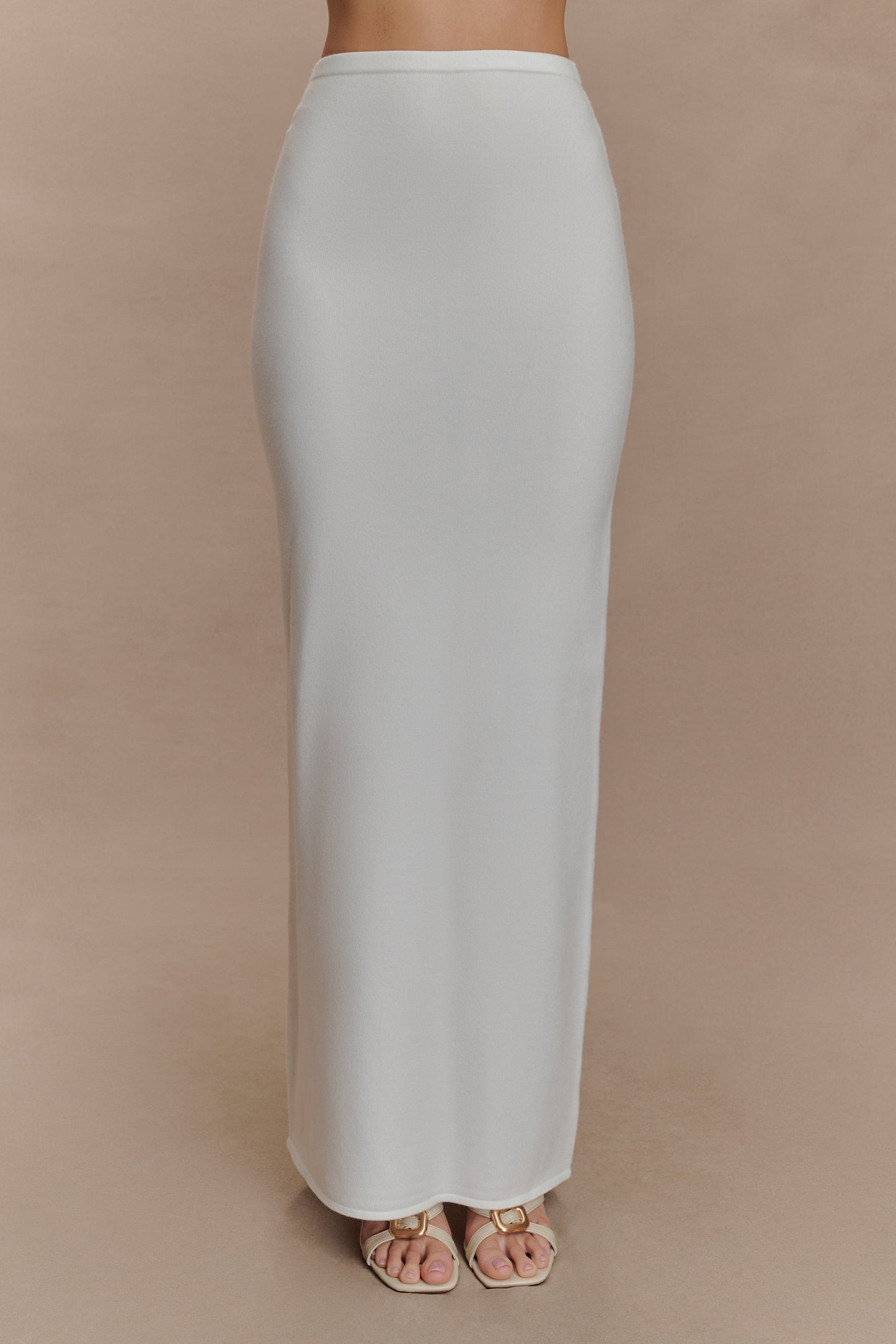 Alejandra Örgü Uzun Etek - Beyaz