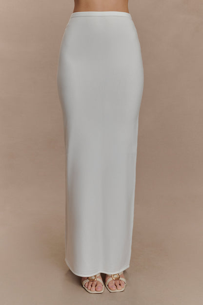 Alejandra Örgü Uzun Etek - Beyaz