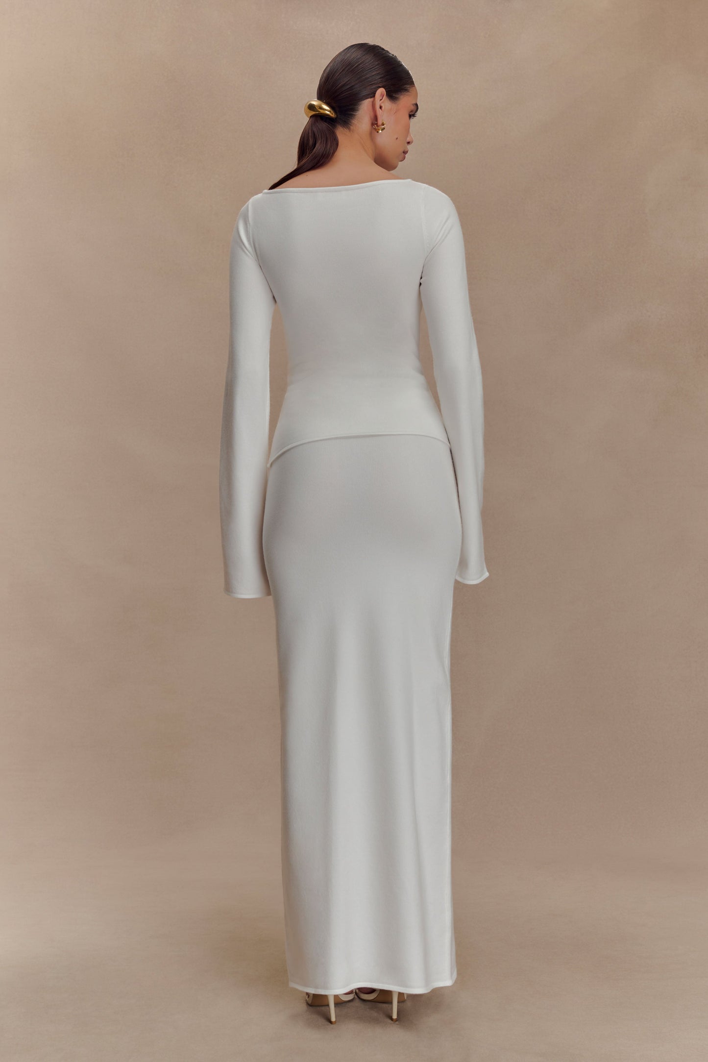 Alejandra Örgü Uzun Etek - Beyaz