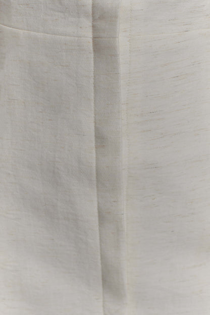 Anya Keten Boyundan Bağlamalı Mini Elbise - Oat Marle