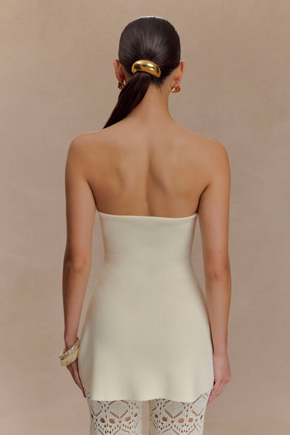 Anette Bandaj Örgü Straplez Üst - Fildişi