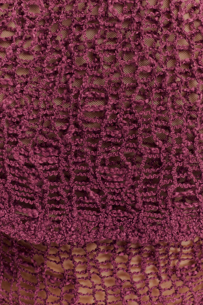 Cordelia Omuz Açık Örgü Üst - Leylak