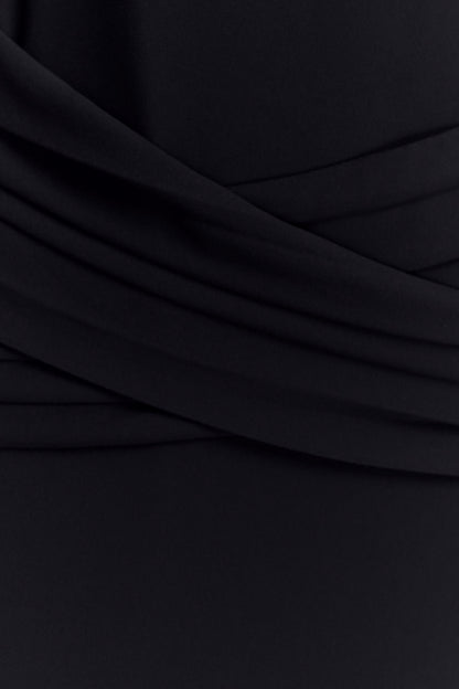 Analia Şifon Uzun Elbise - Siyah