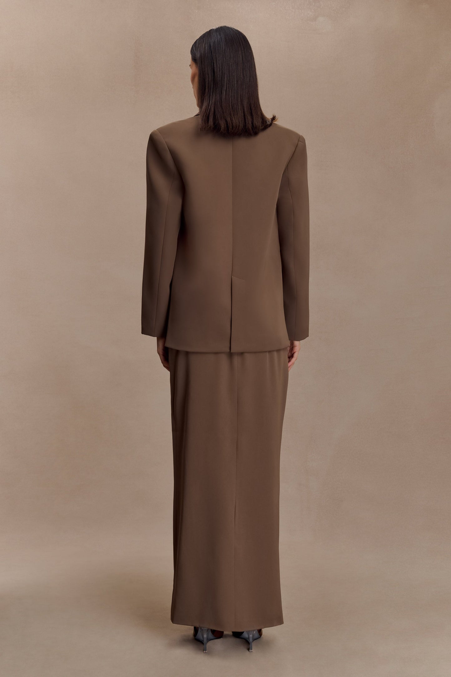 Cassie Column Maxi Etek - Kakao Kahvesi