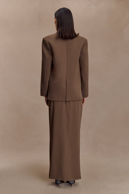 Cassie Column Maxi Etek - Kakao Kahvesi