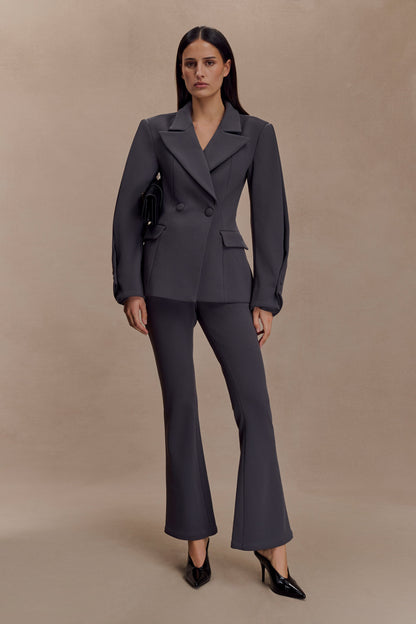 Wesley Yapılandırılmış Blazer - Kömür Gölgesi