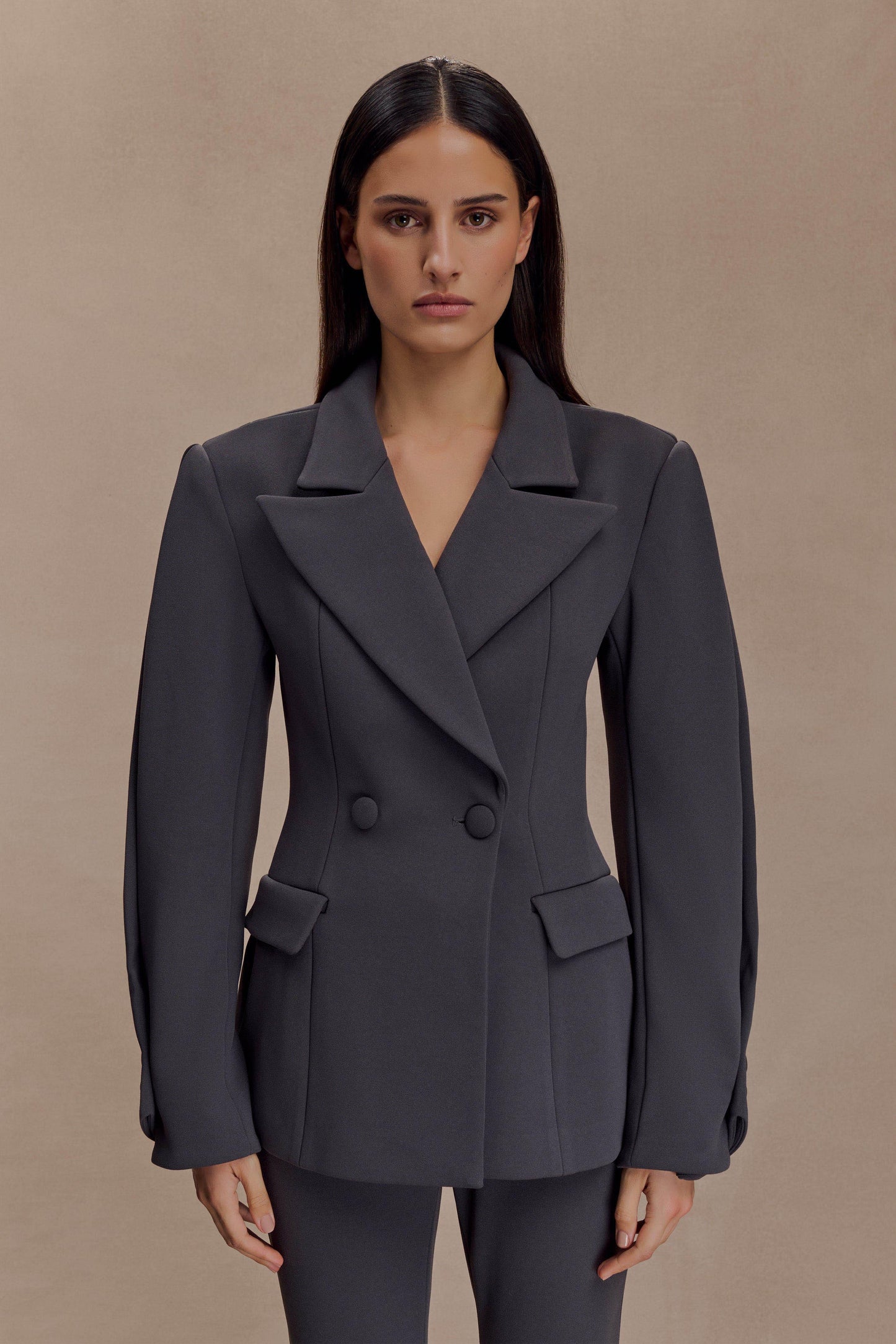 Wesley Yapılandırılmış Blazer - Kömür Gölgesi