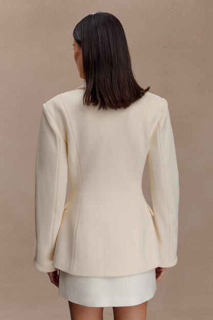 Wesley Yapılandırılmış Blazer - Tereyağlı Krema