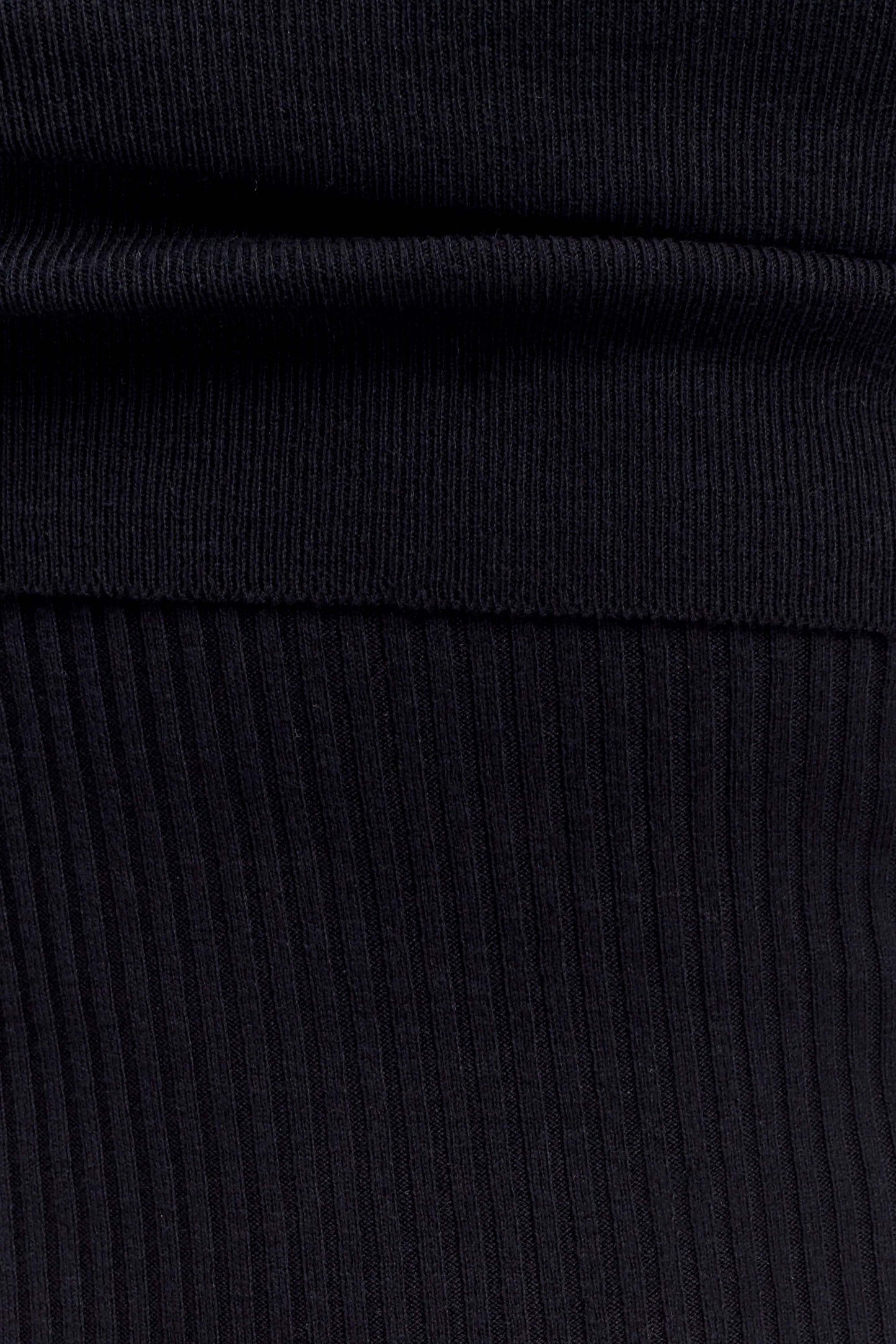 Zandie Kaşmir Karışımlı Örme Midi Elbise - Siyah