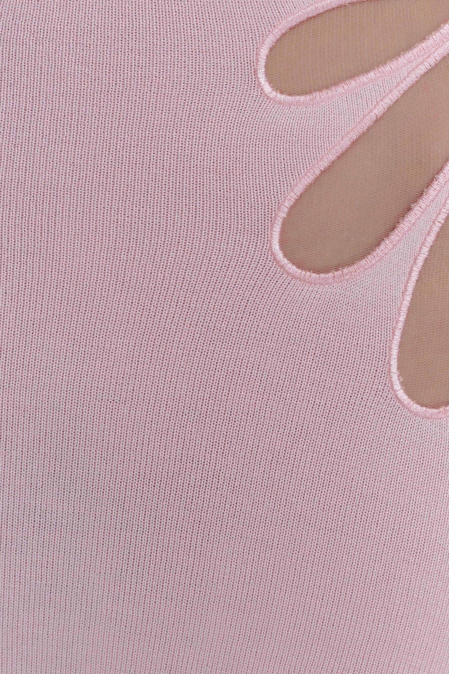 Brock Örgü Askılı Uzun Elbise - Bebek Pembesi