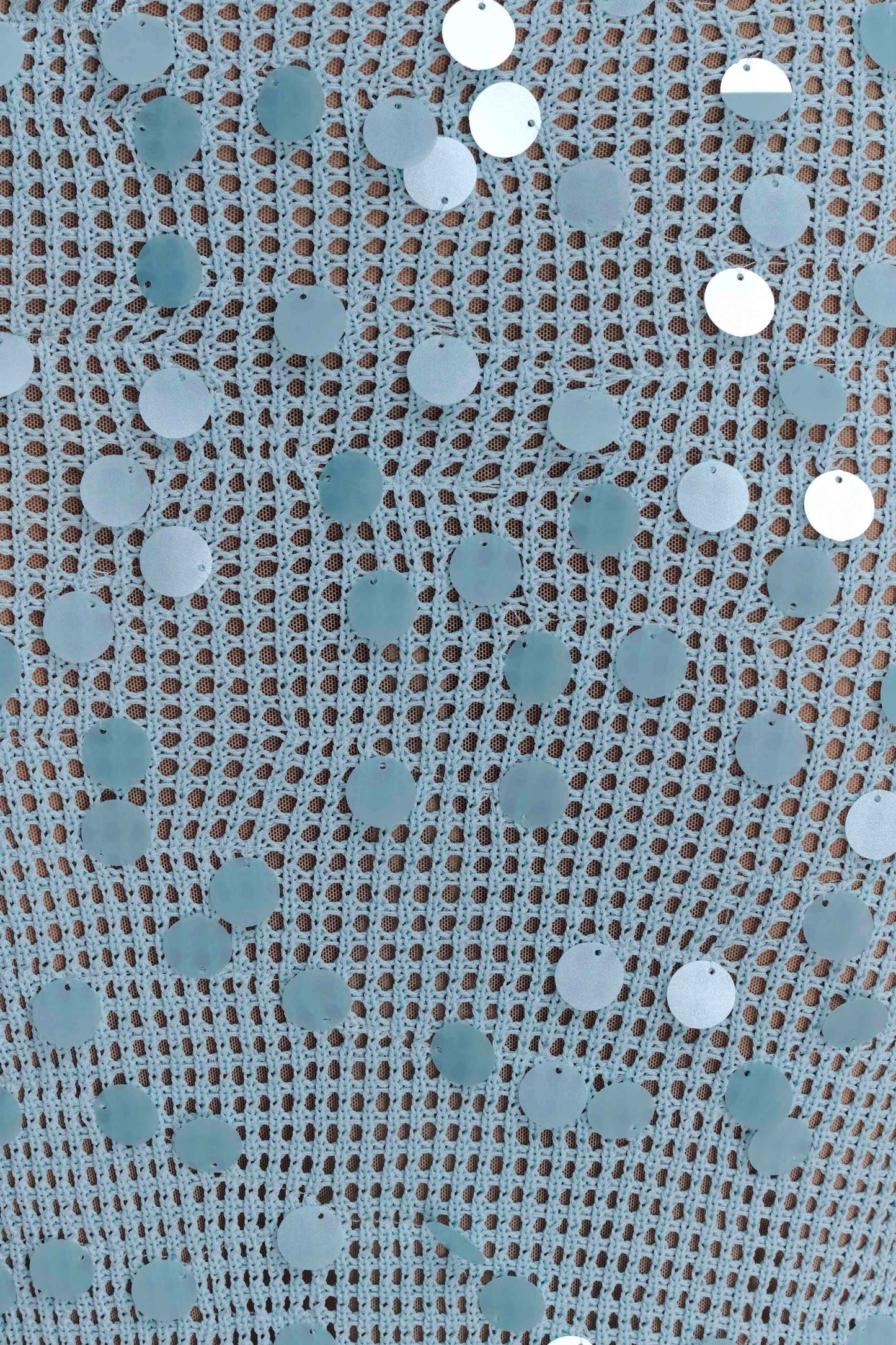 Carmen Tığ İşi Payetli Uzun Sırtlı Açık Elbise - Mavi