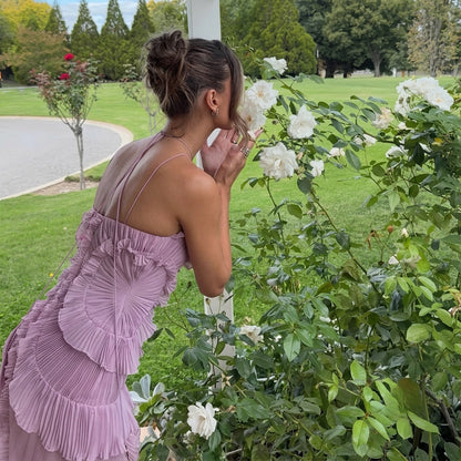 Aria Lavender | Pileli Elbise